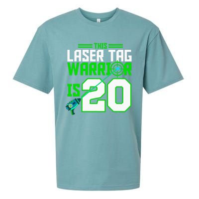 This Laser Tag Warrior Is 20 Gaming Birthday Party Sueded Cloud Jersey T-Shirt