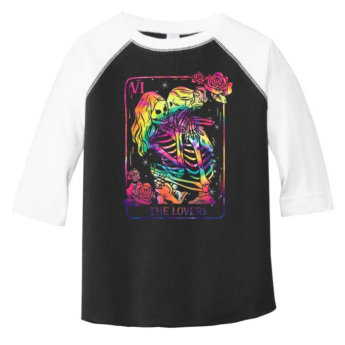 The Lovers Tarot Card Goth Kissing Lesbian Skeletons Toddler Fine Jersey T-Shirt