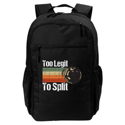 Too Legit To Split Funny Retro Bowling Team Unisex Blower Backpack