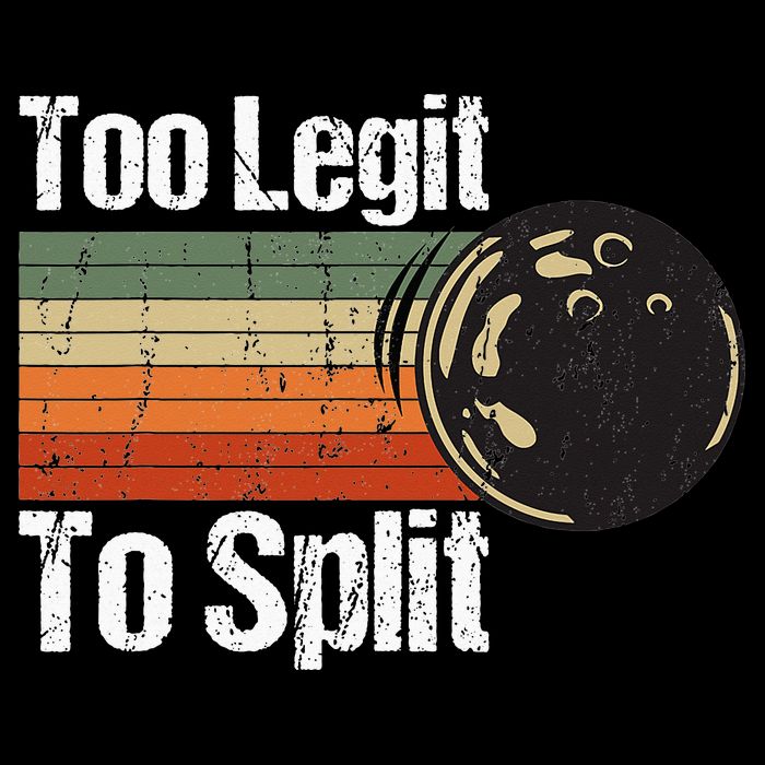Too Legit To Split Funny Retro Bowling Team Unisex Blower Flatbill Hat