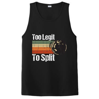 Too Legit To Split Funny Retro Bowling Team Unisex Blower PosiCharge Competitor Tank