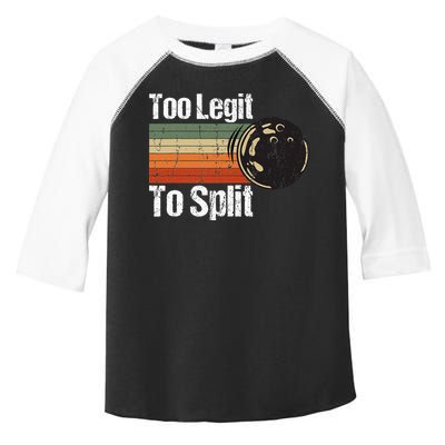 Too Legit To Split Funny Retro Bowling Team Unisex Blower Toddler Fine Jersey T-Shirt