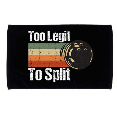 Too Legit To Split Funny Retro Bowling Team Unisex Blower Microfiber Hand Towel