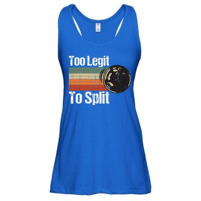 Too Legit To Split Funny Retro Bowling Team Unisex Blower Ladies Essential Flowy Tank