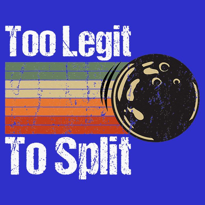 Too Legit To Split Funny Retro Bowling Team Unisex Blower 16 in Basic Backpack