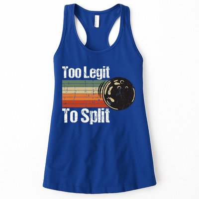 Too Legit To Split Funny Retro Bowling Team Unisex Blower Womens Tank Top