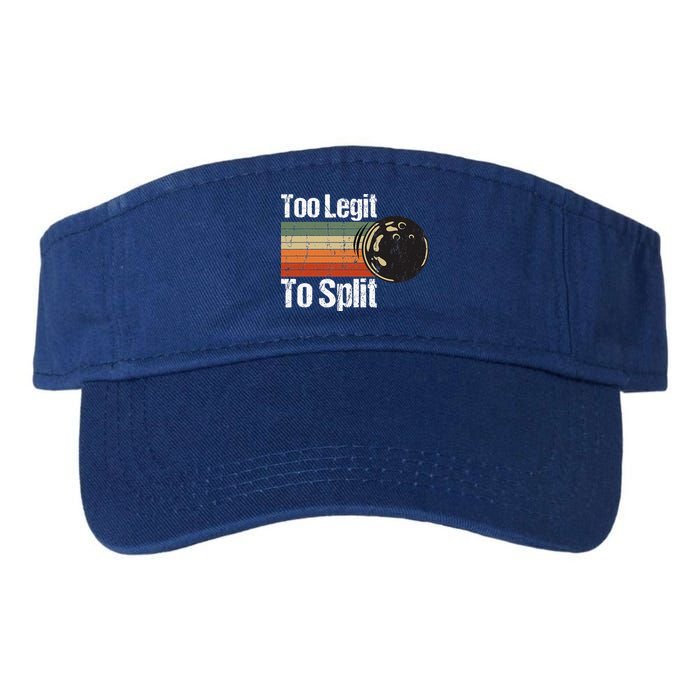 Too Legit To Split Funny Retro Bowling Team Unisex Blower Visor