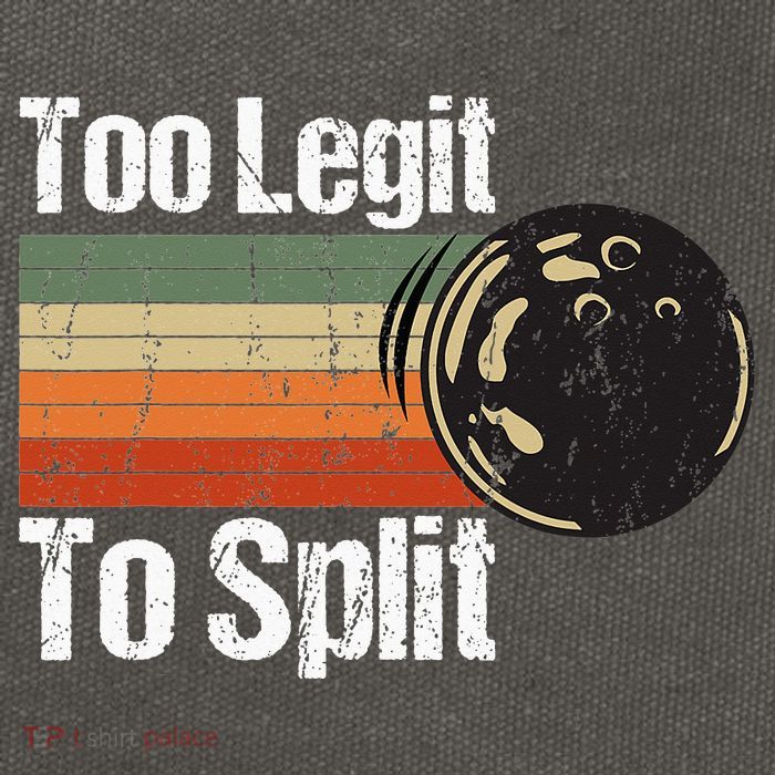 Too Legit To Split Funny Retro Bowling Team Unisex Blower Cotton Canvas Backpack