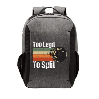 Too Legit To Split Funny Retro Bowling Team Unisex Blower Vector Backpack
