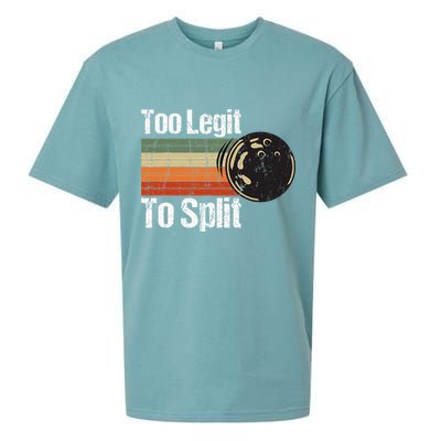 Too Legit To Split Funny Retro Bowling Team Unisex Blower Sueded Cloud Jersey T-Shirt