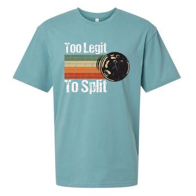 Too Legit To Split Funny Retro Bowling Team Unisex Blower Sueded Cloud Jersey T-Shirt