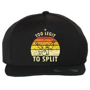 Too Legit To Split Retro Bowling Player Bowler Bowling Lover Wool Snapback Cap