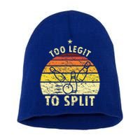 Too Legit To Split Retro Bowling Player Bowler Bowling Lover Short Acrylic Beanie