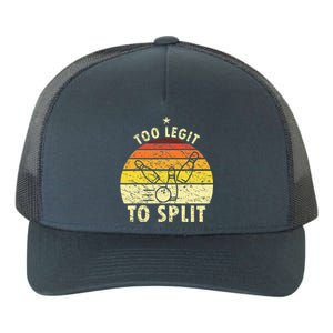 Too Legit To Split Retro Bowling Player Bowler Bowling Lover Yupoong Adult 5-Panel Trucker Hat