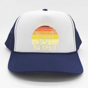 Too Legit To Split Retro Bowling Player Bowler Bowling Lover Trucker Hat