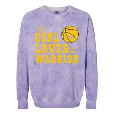 This Loves The Warriors Basketball Colorblast Crewneck Sweatshirt