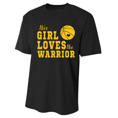 This Loves The Warriors Basketball Performance Sprint T-Shirt