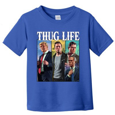 Thug Life Trump Vance Kennedy Elon Usa Cowboy Squad Toddler T-Shirt