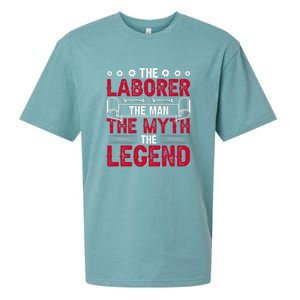 The Laborer The Man The Myth The Legend Labor Day Gift Sueded Cloud Jersey T-Shirt