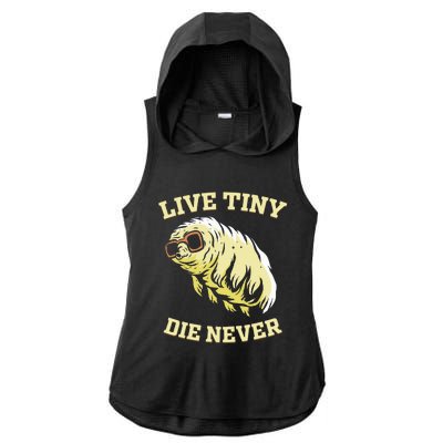 Tardigrade Live Tiny Die Never Water Bear Microbiology Ladies PosiCharge Tri-Blend Wicking Draft Hoodie Tank