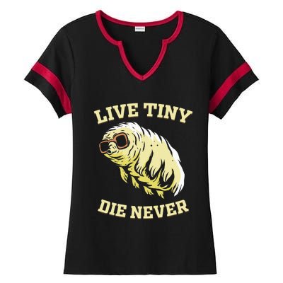 Tardigrade Live Tiny Die Never Water Bear Microbiology Ladies Halftime Notch Neck Tee