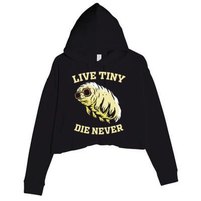 Tardigrade Live Tiny Die Never Water Bear Microbiology Crop Fleece Hoodie