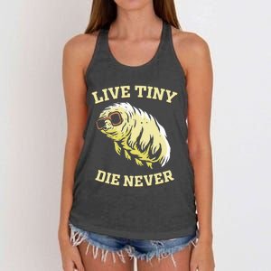 Tardigrade Live Tiny Die Never Water Bear Microbiology Women's Knotted Racerback Tank