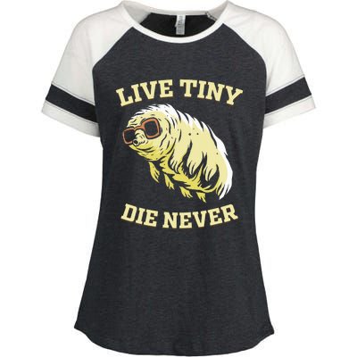 Tardigrade Live Tiny Die Never Water Bear Microbiology Enza Ladies Jersey Colorblock Tee