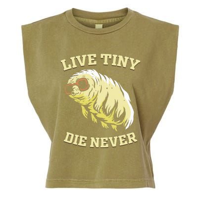 Tardigrade Live Tiny Die Never Water Bear Microbiology Garment-Dyed Women's Muscle Tee