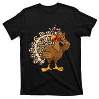 Thanksgiving Leopard Turkey Graphic T-Shirt