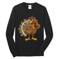 Thanksgiving Leopard Turkey Graphic Tall Long Sleeve T-Shirt