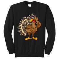 Thanksgiving Leopard Turkey Graphic Tall Sweatshirt