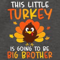 This Little Turkey Is Going To Be A Big Brother Thanksgiving Vector Backpack