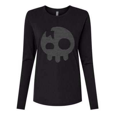 The Living Tombstone – Motion Blur Skull Womens Cotton Relaxed Long Sleeve T-Shirt