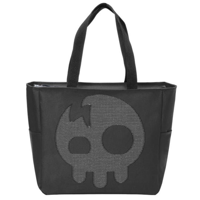 The Living Tombstone – Motion Blur Skull Zip Tote Bag