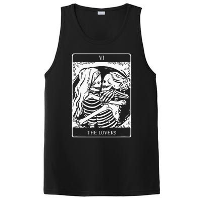 The Lovers Tarot Card Occult Goth Lesbian Skeleton Halloween PosiCharge Competitor Tank