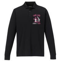 This  Loves To Fish Fishing  saying Performance Long Sleeve Polo