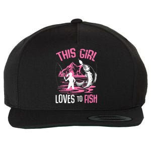 This  Loves To Fish Fishing  saying Wool Snapback Cap