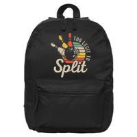 Too Legit To Split Retro Bowling Funny Bowler Bowling Team 16 in Basic Backpack