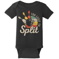 Too Legit To Split Retro Bowling Funny Bowler Bowling Team Baby Bodysuit