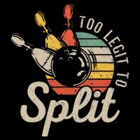 Too Legit To Split Retro Bowling Funny Bowler Bowling Team Baby Bodysuit