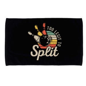 Too Legit To Split Retro Bowling Funny Bowler Bowling Team Microfiber Hand Towel