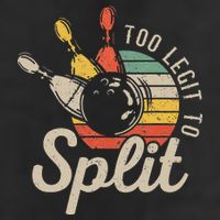 Too Legit To Split Retro Bowling Funny Bowler Bowling Team Microfiber Hand Towel