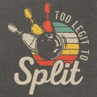 Too Legit To Split Retro Bowling Funny Bowler Bowling Team Cotton Canvas Backpack
