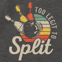 Too Legit To Split Retro Bowling Funny Bowler Bowling Team Vector Backpack