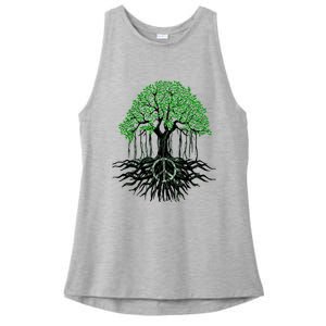 Tree Lovers Tree Of Life Peace Kindness Ladies PosiCharge Tri-Blend Wicking Tank