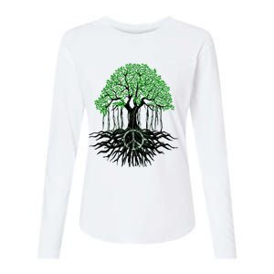 Tree Lovers Tree Of Life Peace Kindness Womens Cotton Relaxed Long Sleeve T-Shirt