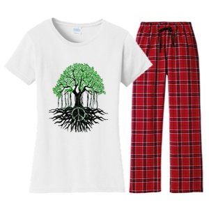 Tree Lovers Tree Of Life Peace Kindness Women's Flannel Pajama Set