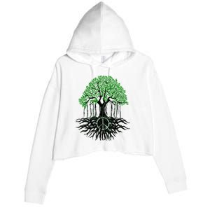 Tree Lovers Tree Of Life Peace Kindness Crop Fleece Hoodie