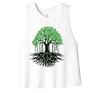 Tree Lovers Tree Of Life Peace Kindness Women's Racerback Cropped Tank